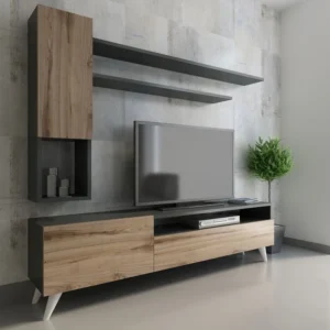 TV Table with Shelving Unit 180x30cm - ALF91