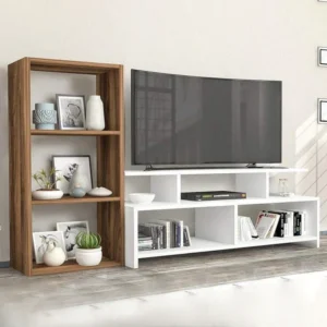 TV table with shelves unit 35×150 cm - multi colors - WK44