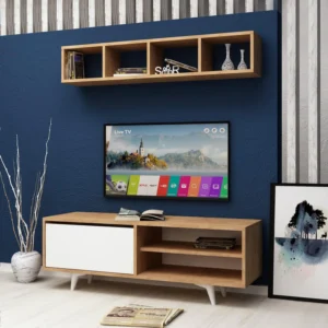TV table with wall shelf - LOG256